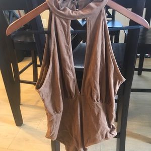 NWT F21 Chestnut Knit Bodysuit